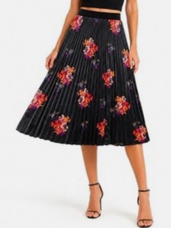 Anthropologie Dresses & Skirts - NWT Maeve Anthropologie Soft Velvet Flowy Midi Skirt Size XS